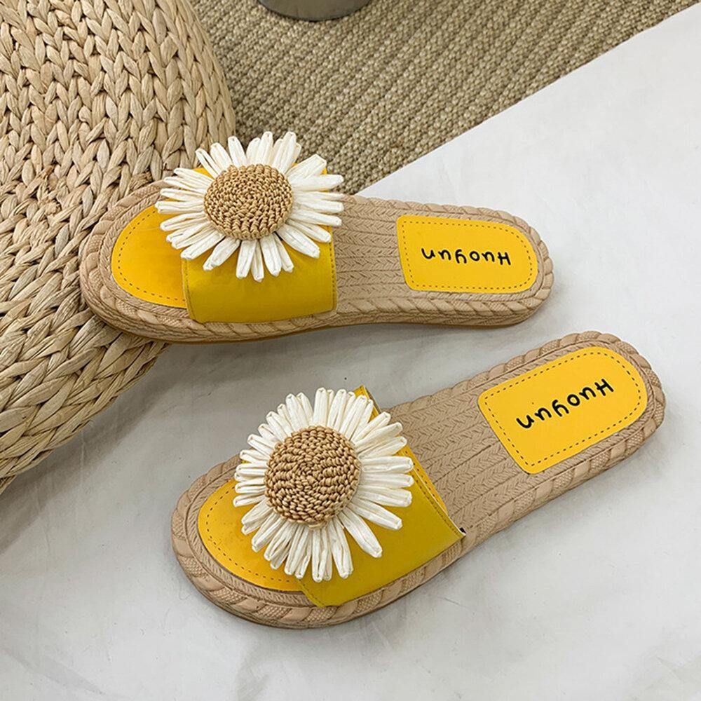 Dames Daisy Decor Draagbare Comfortabele Strandslippers Slippers