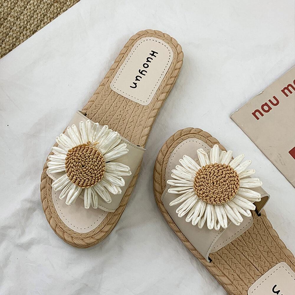 Dames Daisy Decor Draagbare Comfortabele Strandslippers Slippers