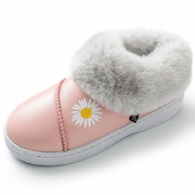 Dames Daisy Pattern Casual Warme Pluche Waterdichte Winterpantoffels