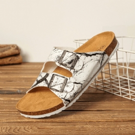 Heren Ademend Geopend Antislip Cork Bodem Strand Casual Slide Slippers