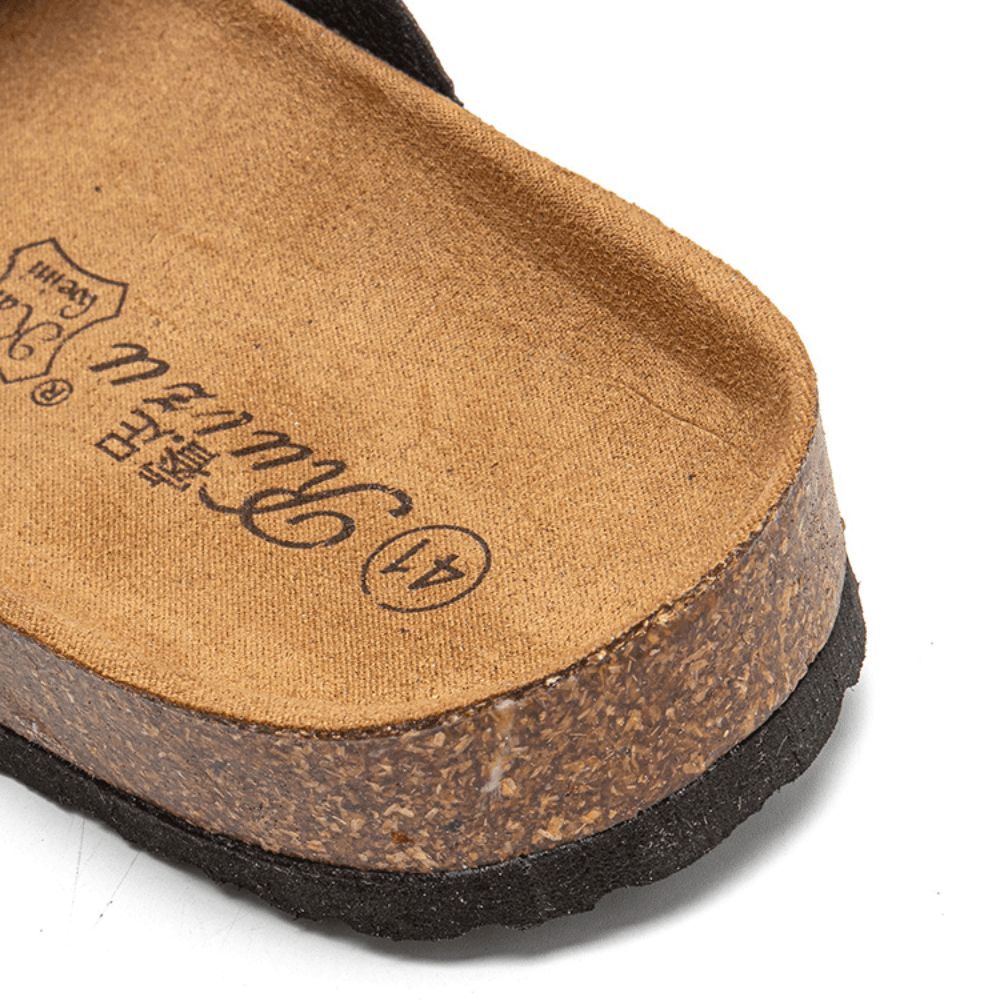 Heren Ademend Geopend Antislip Cork Bodem Strand Casual Slide Slippers