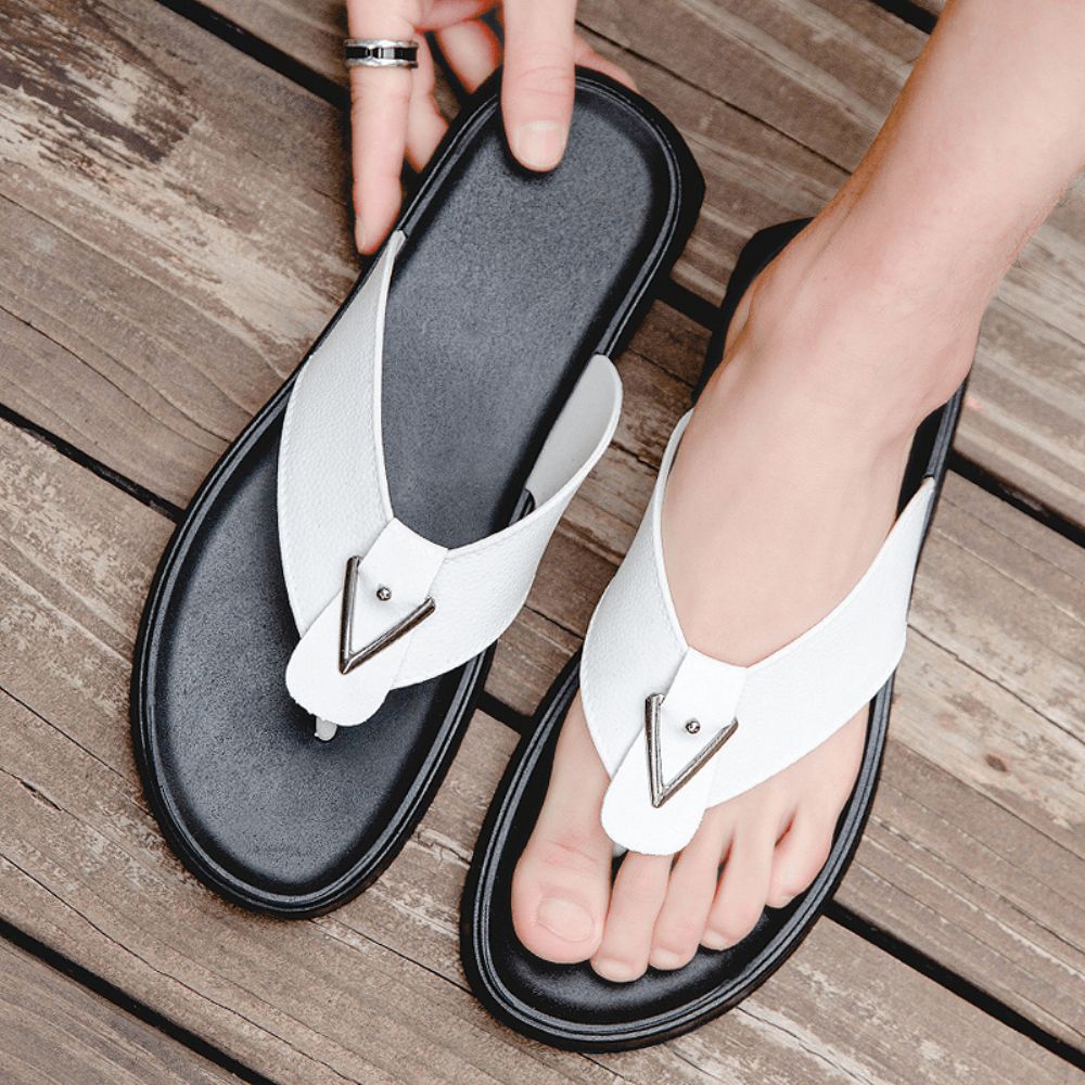 Heren Ademende Antislip Comfortabele Geknipte Slippers Casual Strandslippers