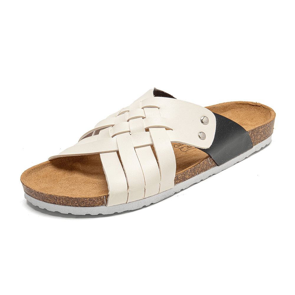 Heren Ademende Antislip Cork Bodem Strand Casual Slide Slippers