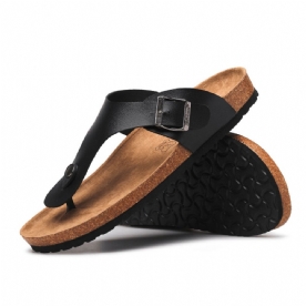 Heren Ademende Antislip Cork Bodem Strand Slippers Casual Slippers