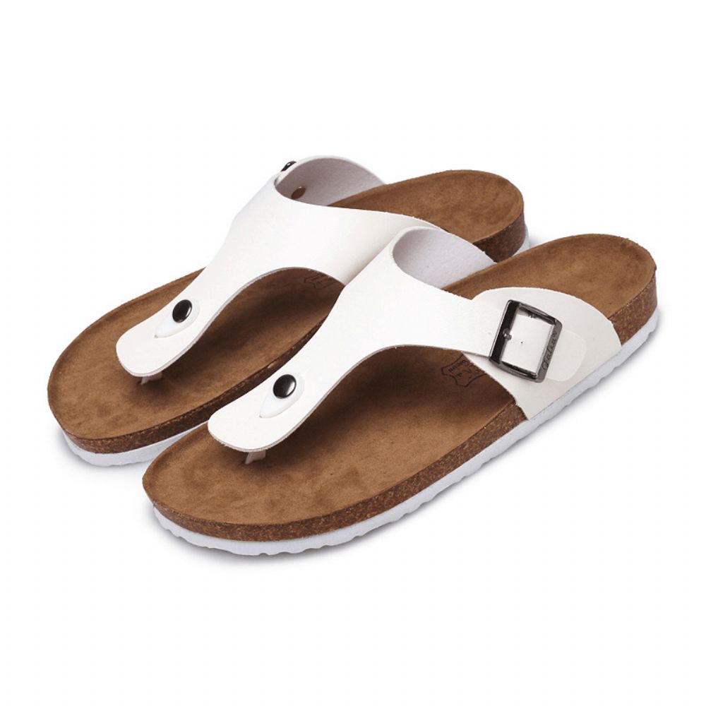 Heren Ademende Antislip Cork Bodem Strand Slippers Casual Slippers