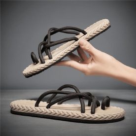 Heren Ademende Zachte Bodem Antislip Comfortabele Clip Toe Strand Casual Slippers