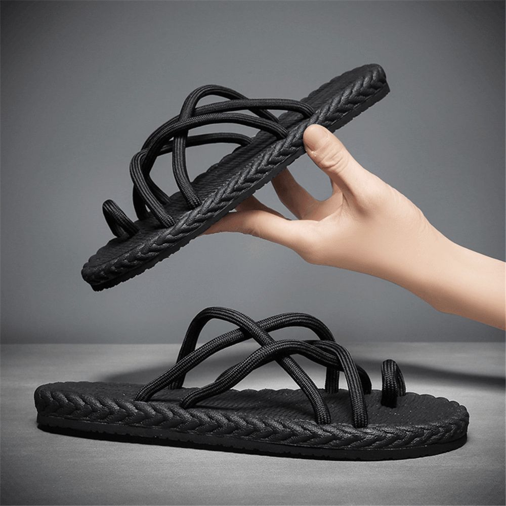 Heren Ademende Zachte Bodem Antislip Comfortabele Clip Toe Strand Casual Slippers