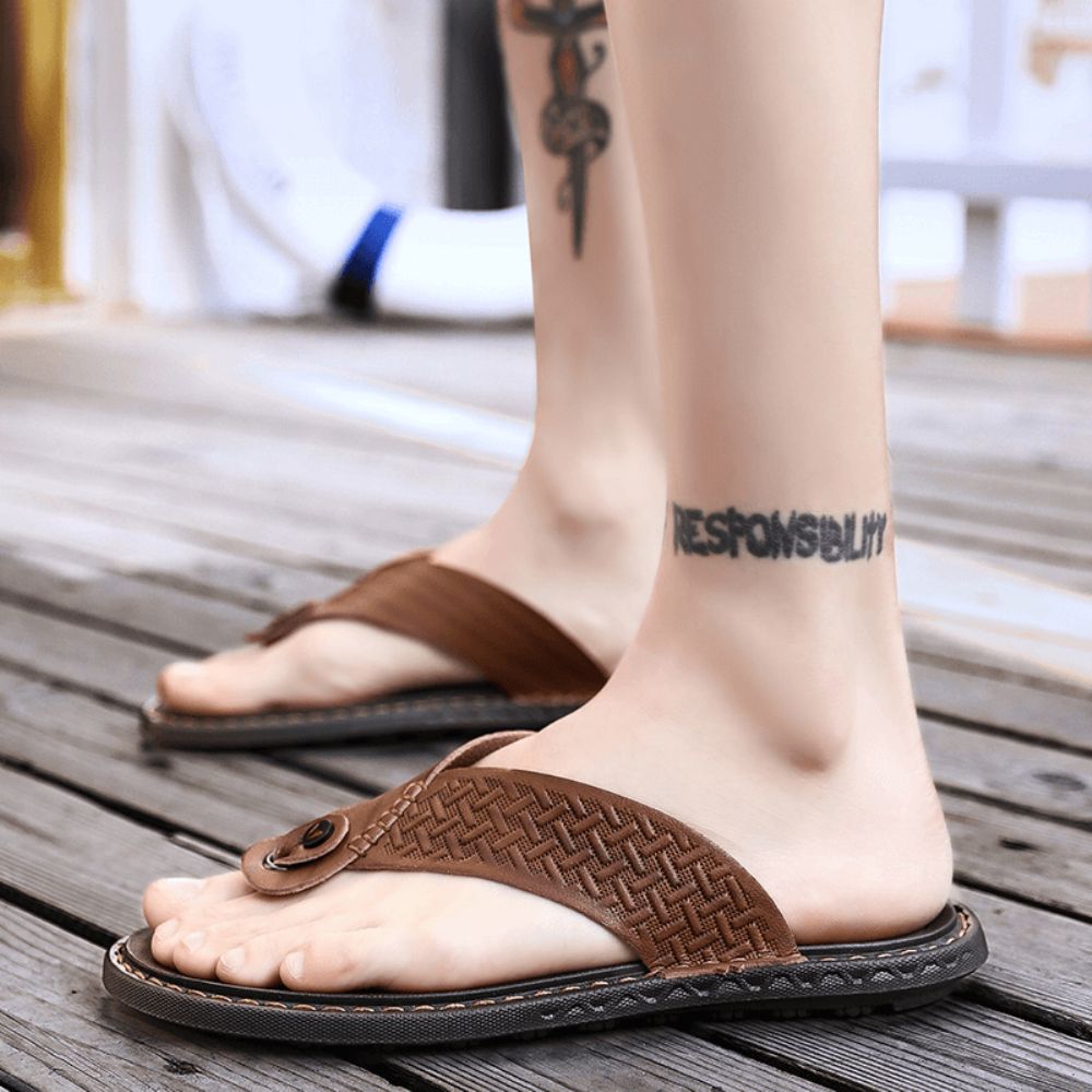 Heren Flip Flop Retro Casual Soft Home Slippers