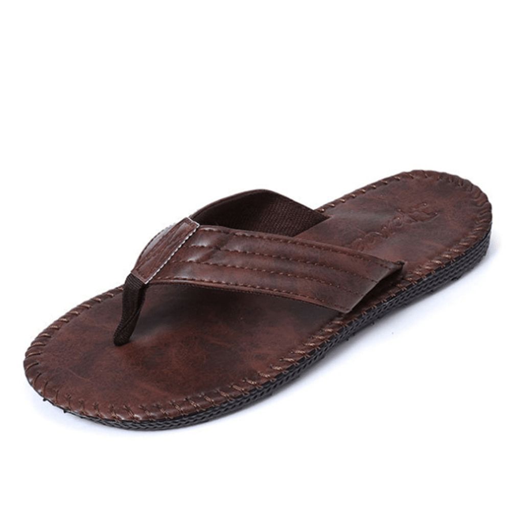 Heren Koeienhuid Ademend Antislip Cliped Teenslippers Casual Strandslippers