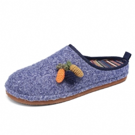 Leuke Fruit Decoratie Effen Kleur Huishoudelijke Katoenen Slip On Indoor Flat Home Schoenen Slippers