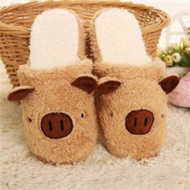 Nieuwe Winter Lover Cartoon Varken Warm Houden Pluche Katoen Thuis Indoor Mooie Slipper