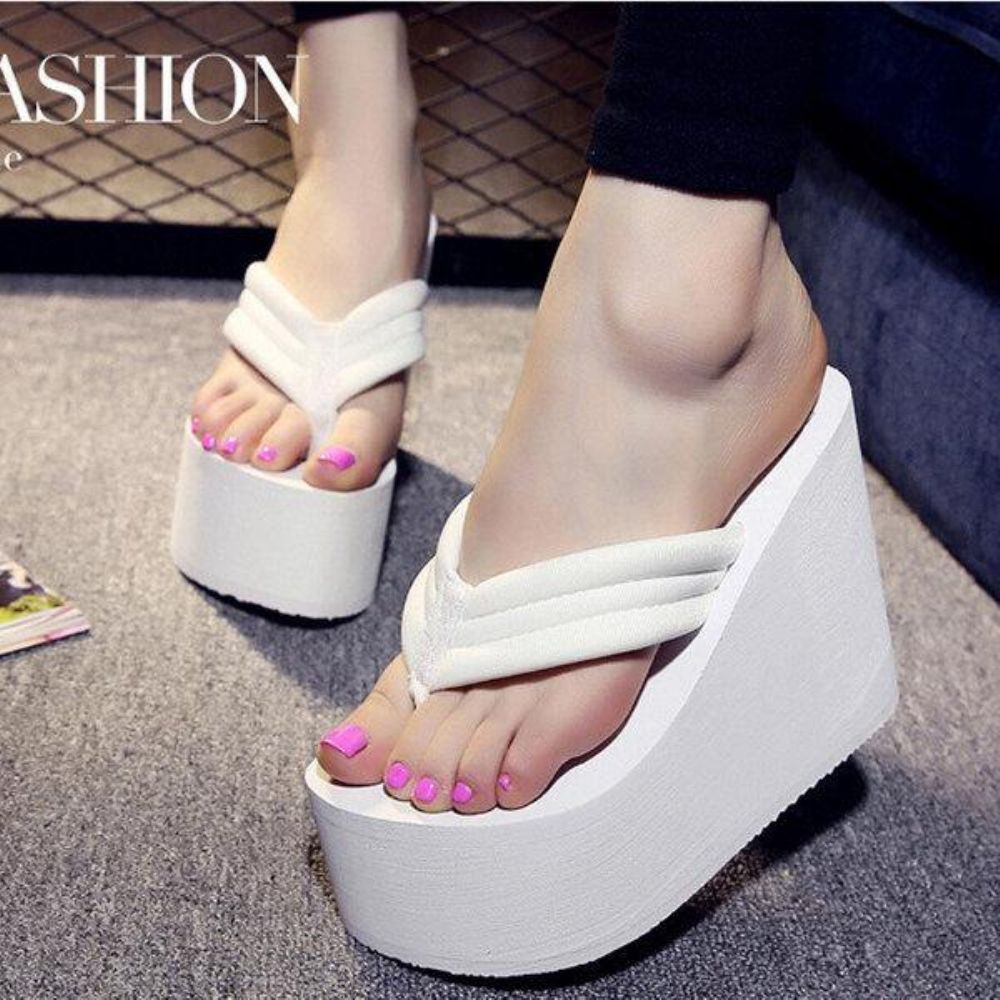 Vrouwen Sexy Hoge Hakken Slippers Slippers Wedge Platform Strandschoenen