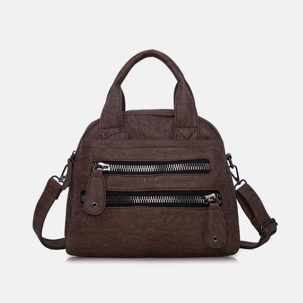 Dames Multi-Pocket Handtassen Waterdichte Crossbody Leren Tas