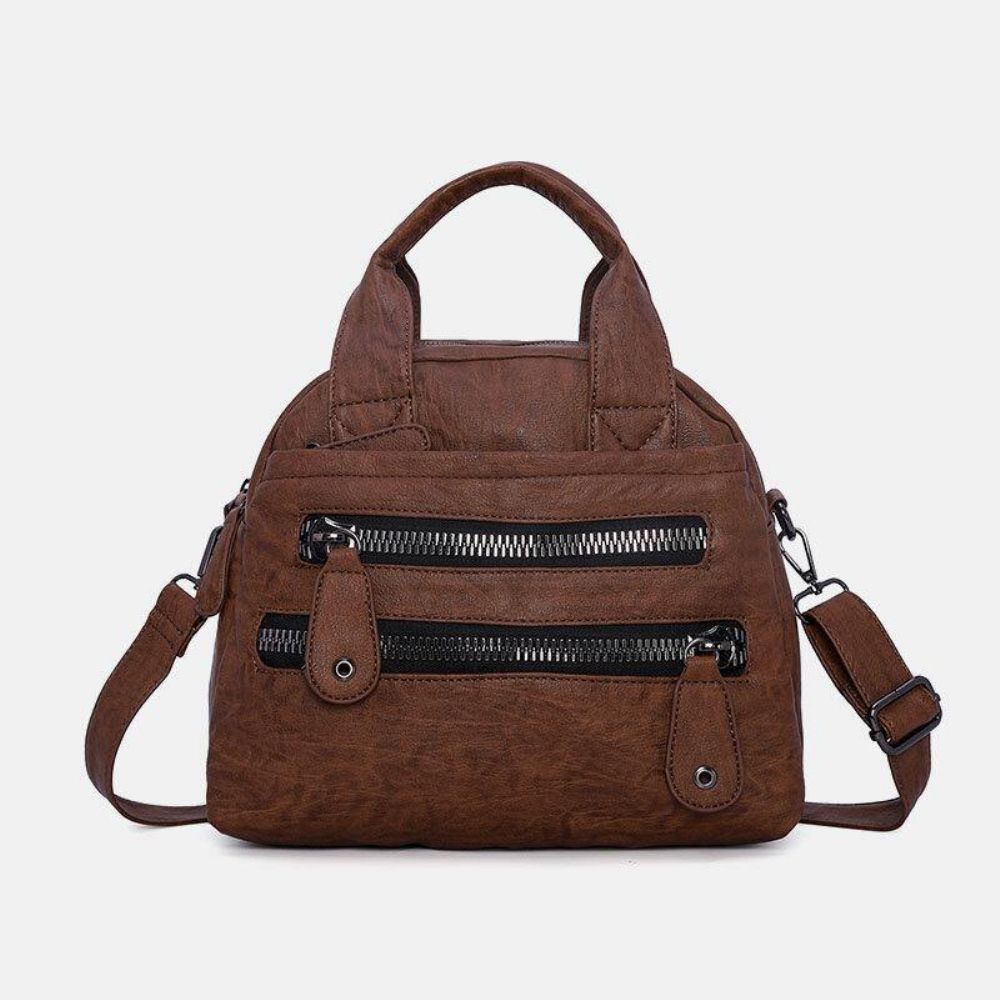 Dames Multi-Pocket Handtassen Waterdichte Crossbody Leren Tas