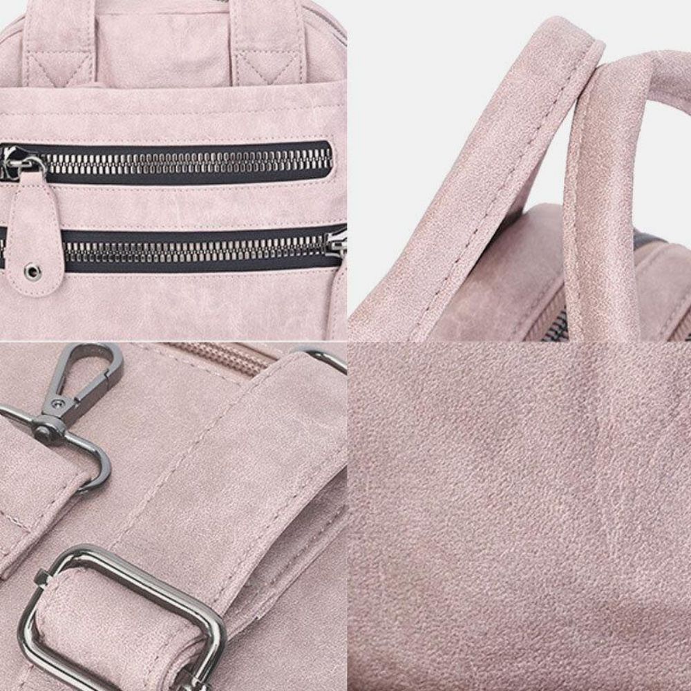 Dames Multi-Pocket Handtassen Waterdichte Crossbody Leren Tas