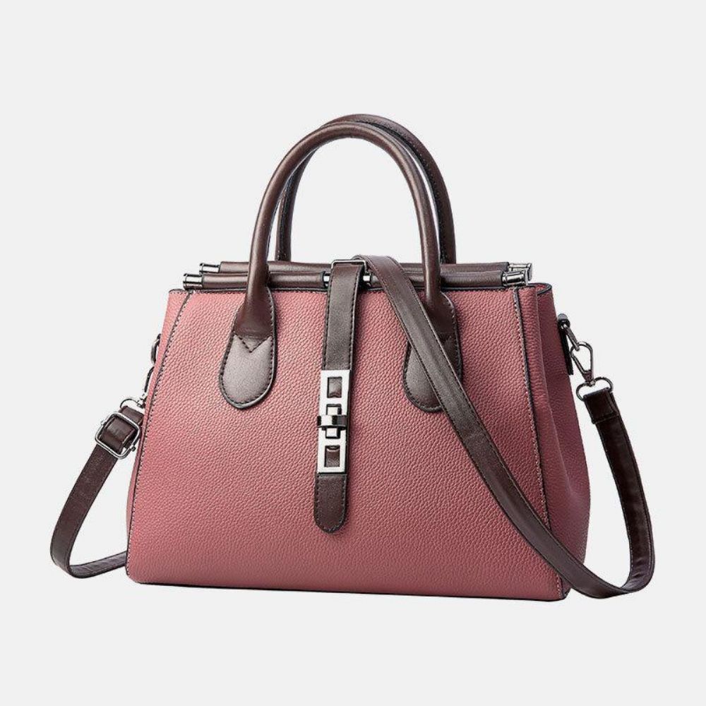 Dames Pu-Leer Mode Casual Medium Capaciteit Effen Kleur Multi-Carry Handtas Crossbody Tas Schoudertas