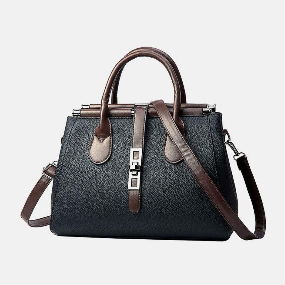 Dames Pu-Leer Mode Casual Medium Capaciteit Effen Kleur Multi-Carry Handtas Crossbody Tas Schoudertas