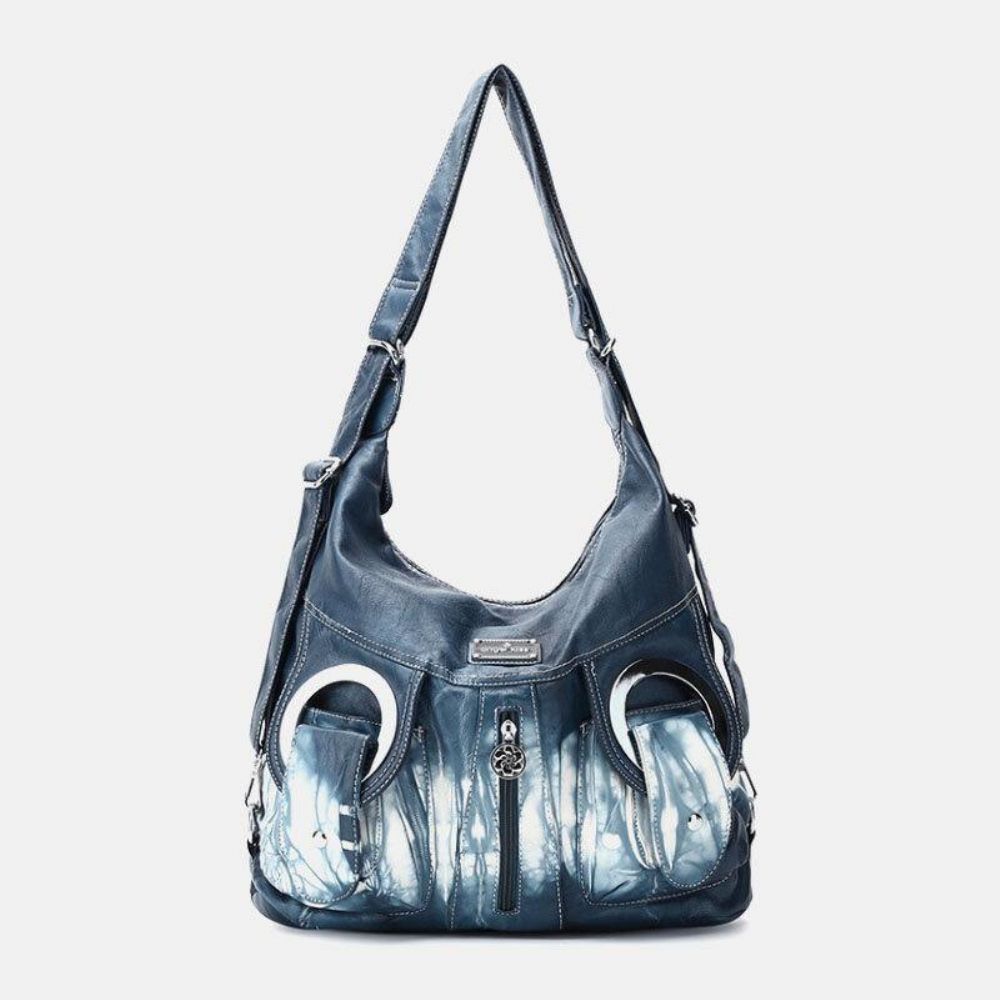 Dames Tie Dye Multi-Carry Waterdichte Grote Capaciteit Crossbody Tas Schoudertas Handtas Rugzak