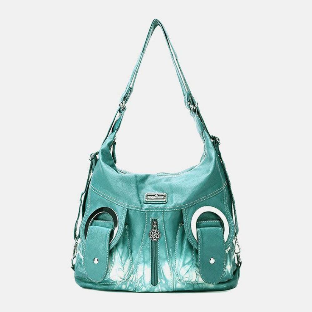 Dames Tie Dye Multi-Carry Waterdichte Grote Capaciteit Crossbody Tas Schoudertas Handtas Rugzak