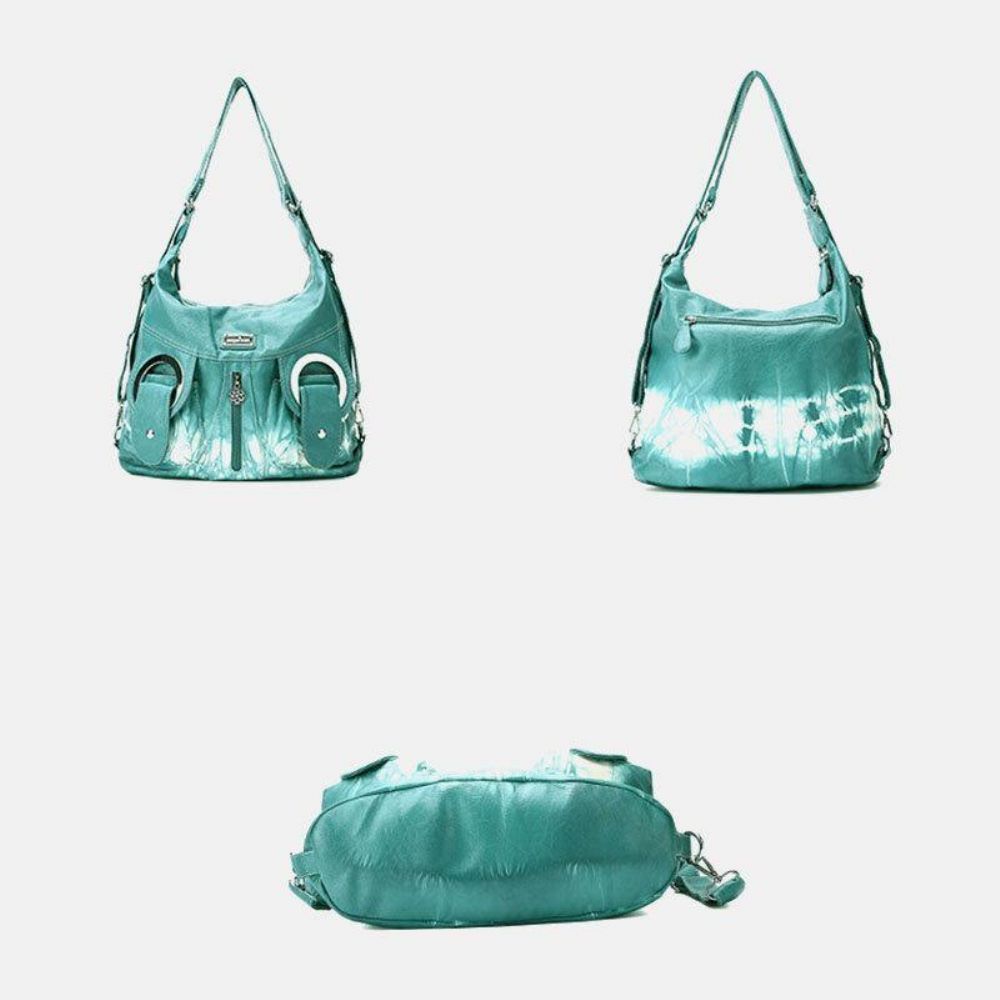 Dames Tie Dye Multi-Carry Waterdichte Grote Capaciteit Crossbody Tas Schoudertas Handtas Rugzak