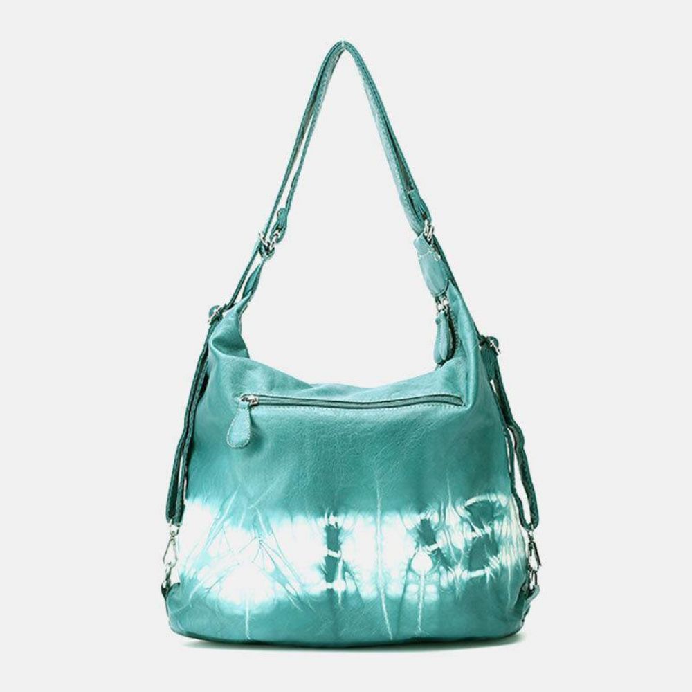 Dames Tie Dye Multi-Carry Waterdichte Grote Capaciteit Crossbody Tas Schoudertas Handtas Rugzak