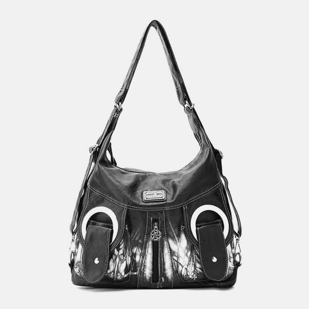 Dames Tie Dye Multi-Carry Waterdichte Grote Capaciteit Crossbody Tas Schoudertas Handtas Rugzak