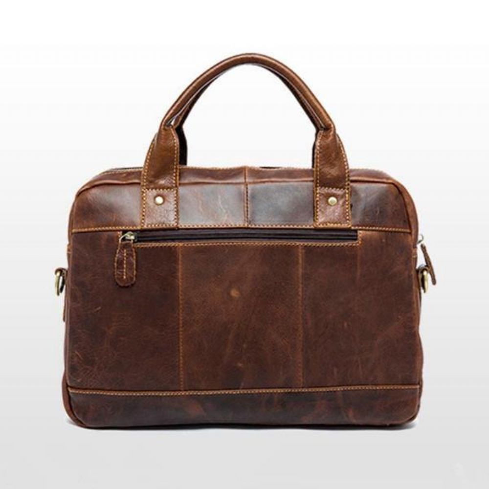 Echt Lederen Vintage 14 Inch Laptoptas