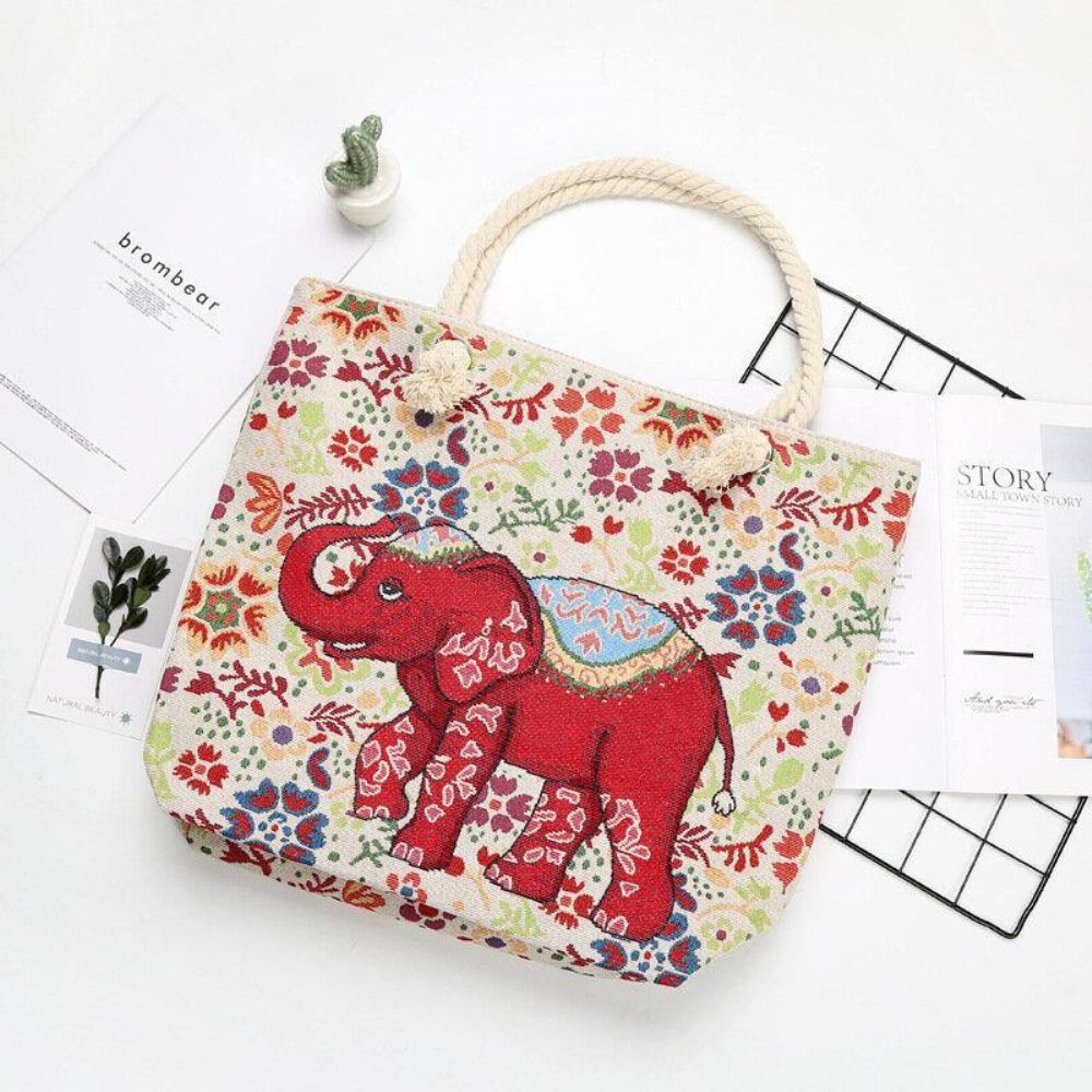 Handtas Met Olifantenprint Dames Met Grote Capaciteit