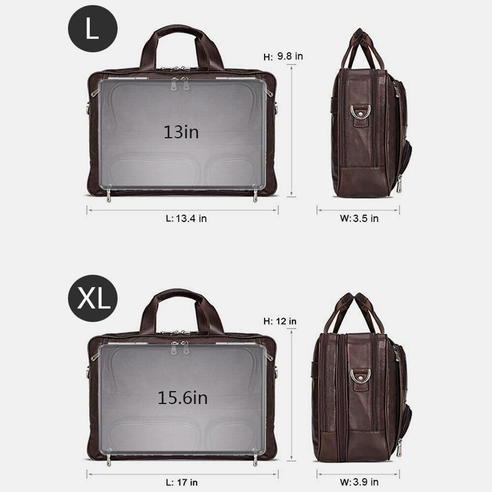 Heren Multifunctionele Multi-Pocket Waterdichte 15.6 Inch Laptoptas Aktetas Zakelijke Handtas Crossbody Tas