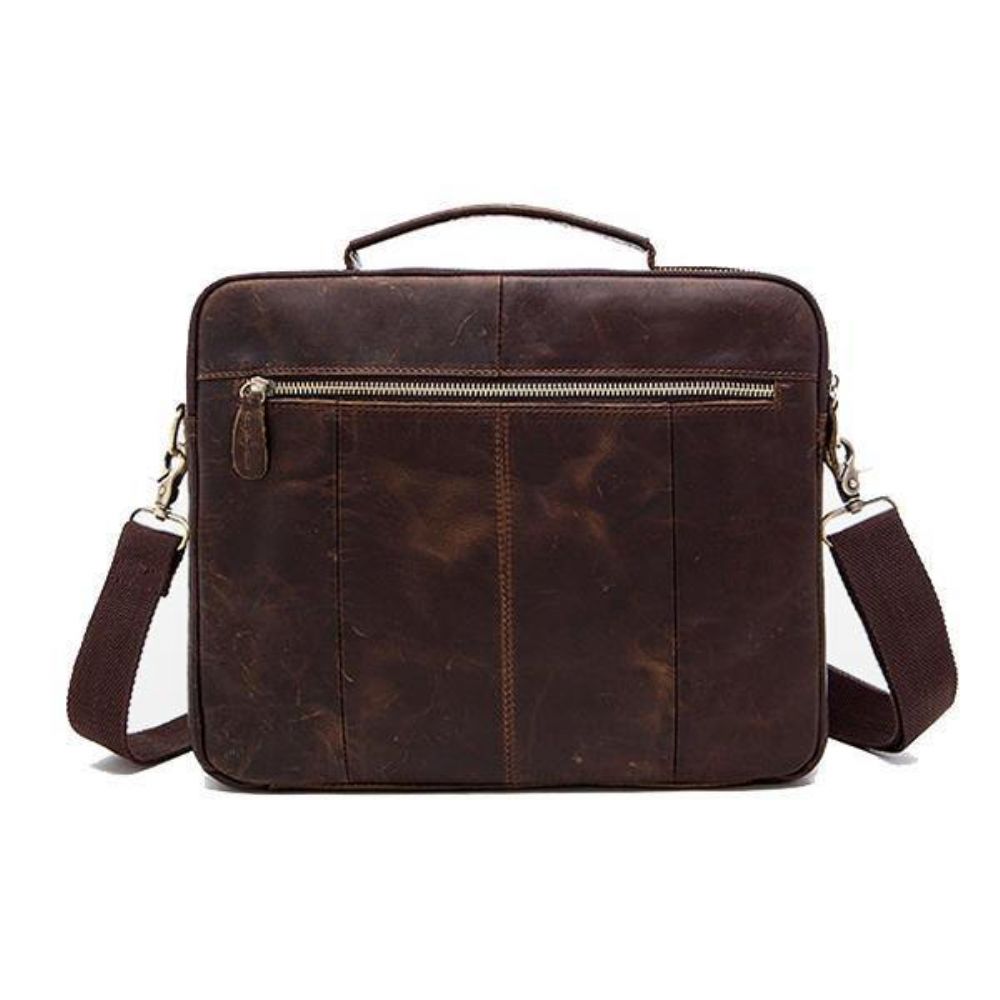 Lederen Sling Aktetas Vintage Handtas Dual Use Messenger Bag Mannen