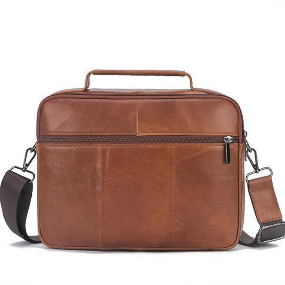 Mannen Lederen Casual Handtas Met Grote Capaciteit Crossbody Tas