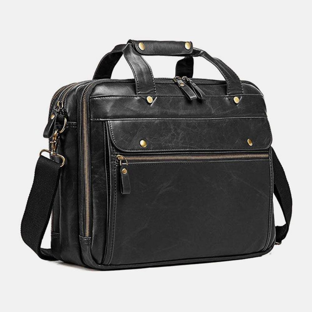 Mannen Vintage Multi-Pocket Messenger Bag Handtas Crossbody Bag For Business