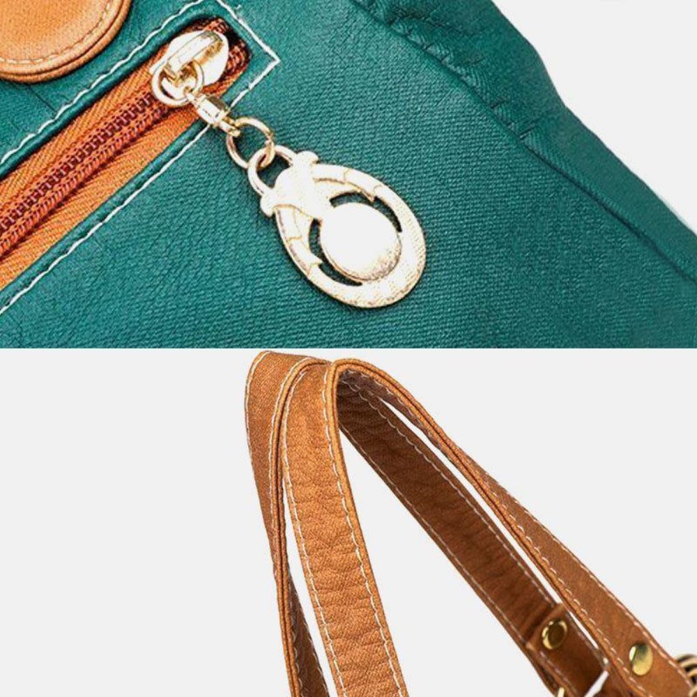 Vrouwen Pu Lederen Waterdichte Schedel Klinknagel Kettingen Schoudertas Handtas Crossbody Tas