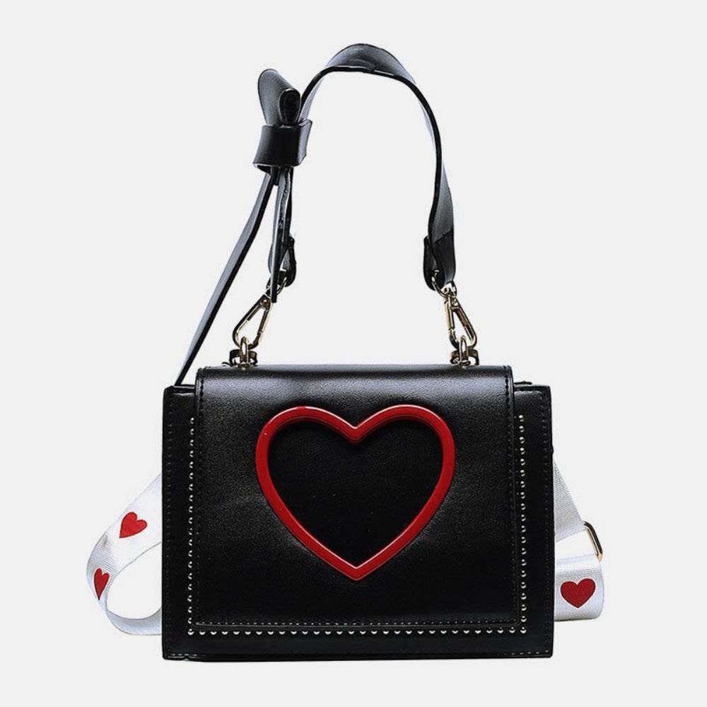 Vrouwen Valentijnsdag Hol Liefde Geborduurde Crossbody Tas Schoudertas Handtas