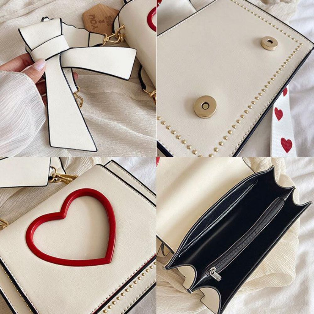 Vrouwen Valentijnsdag Hol Liefde Geborduurde Crossbody Tas Schoudertas Handtas