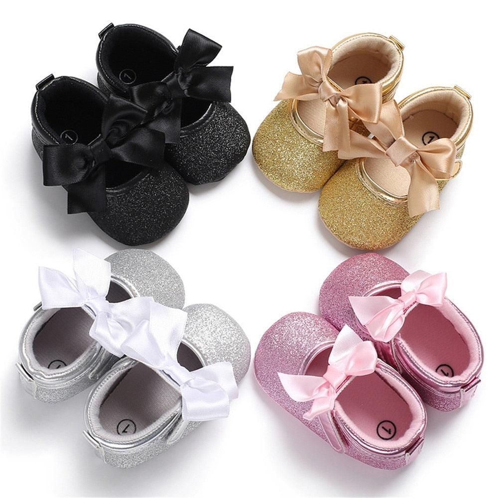 Babyschoenen Met Veters Glitterstrik Meisjes