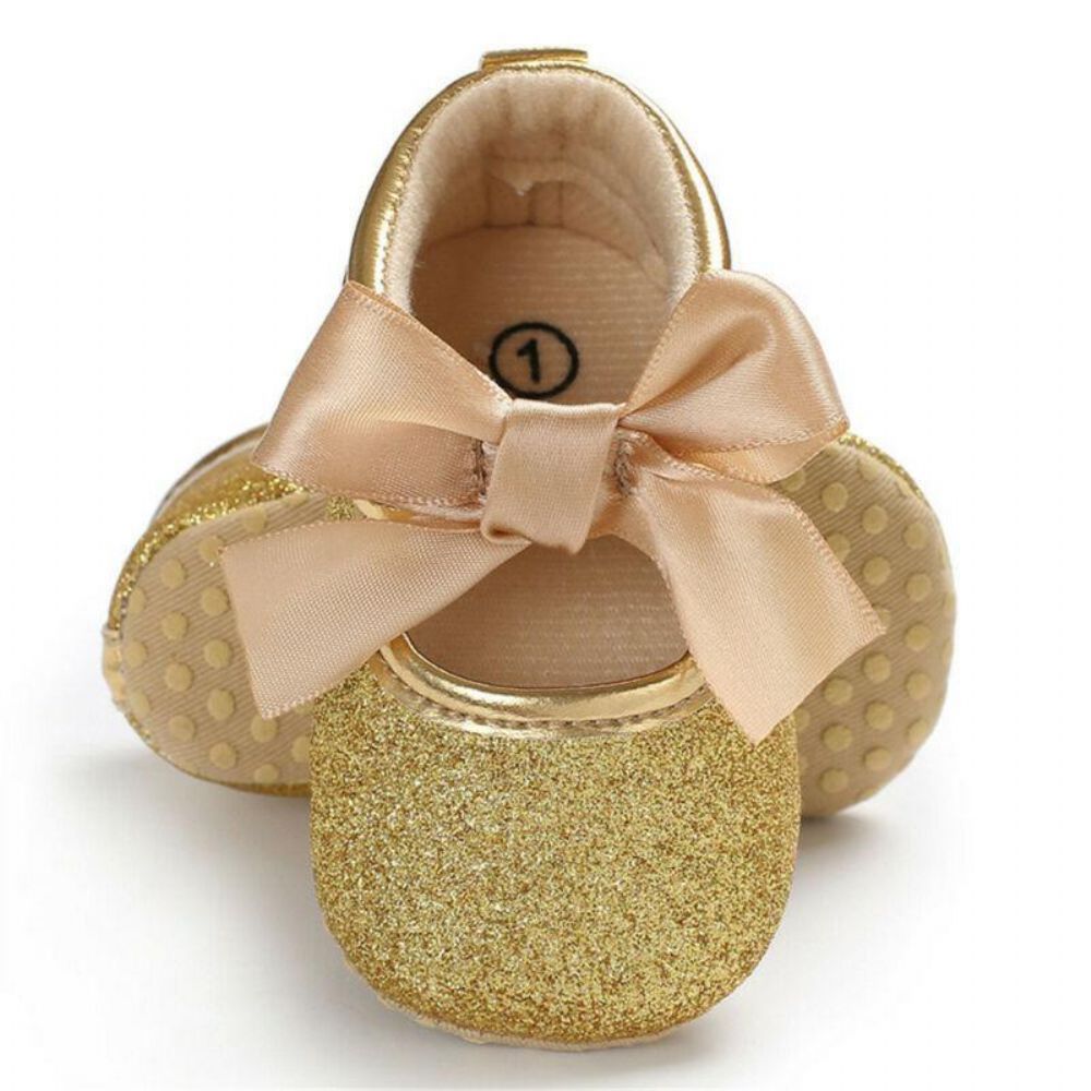 Babyschoenen Met Veters Glitterstrik Meisjes