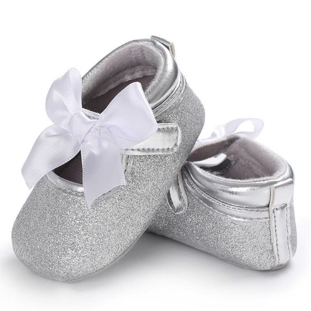 Babyschoenen Met Veters Glitterstrik Meisjes