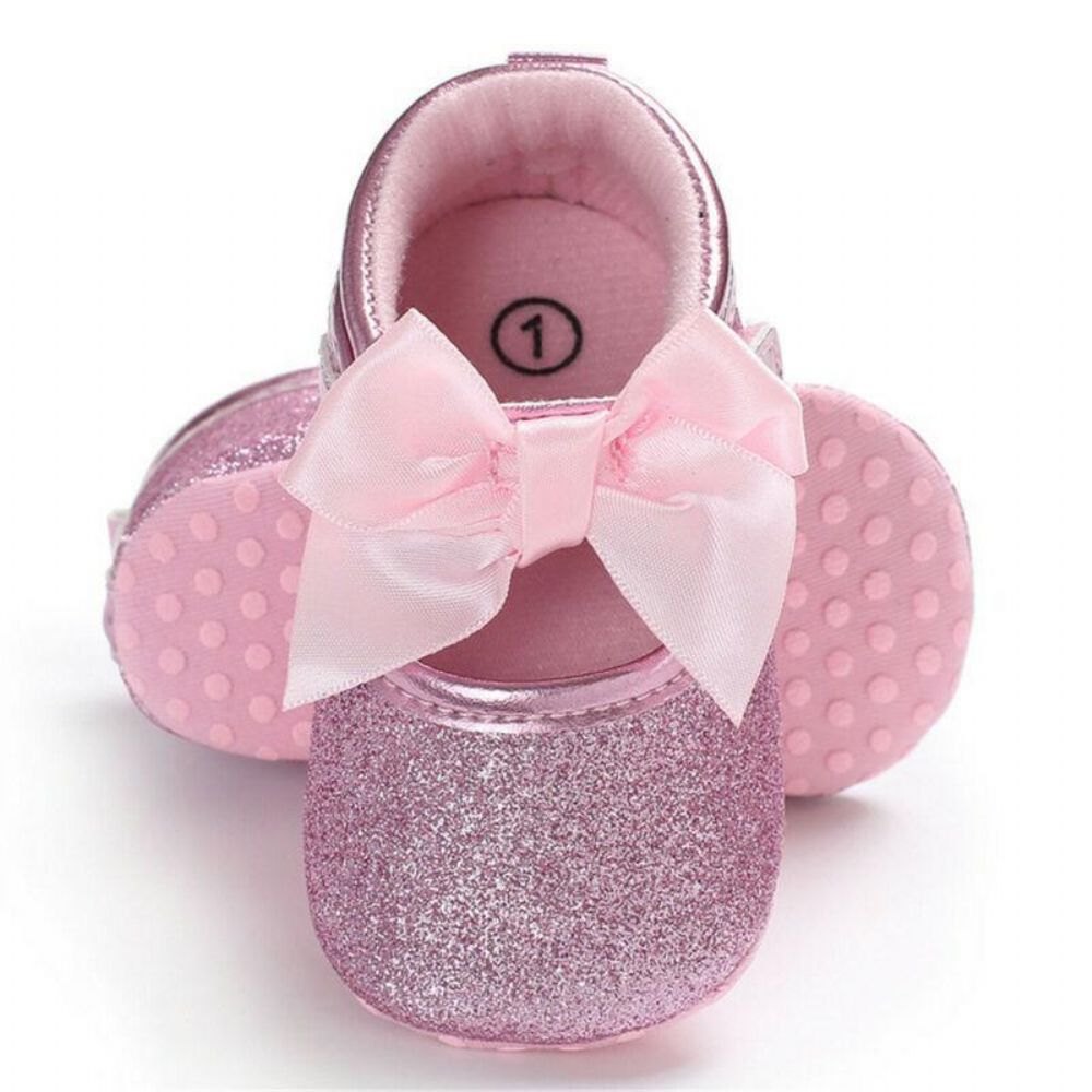 Babyschoenen Met Veters Glitterstrik Meisjes