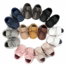 Leren Mocassins In Effen Kleur Baby'S