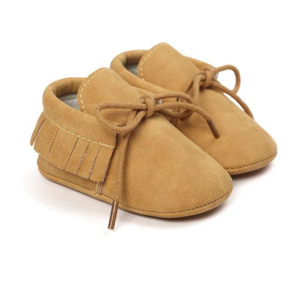 Leren Mocassins In Effen Kleur Baby'S