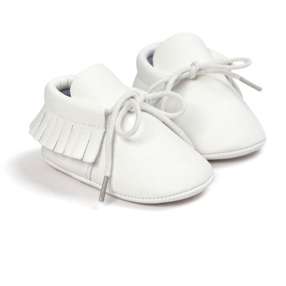 Leren Mocassins In Effen Kleur Baby'S