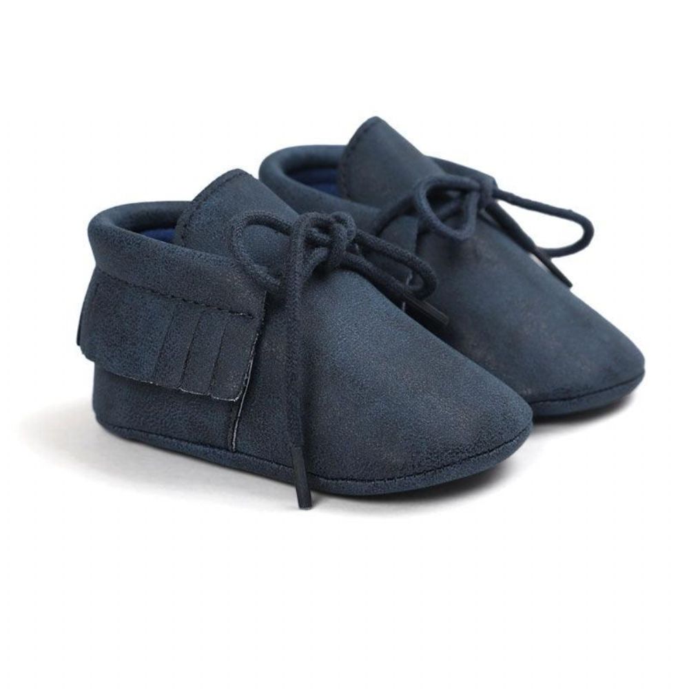 Leren Mocassins In Effen Kleur Baby'S