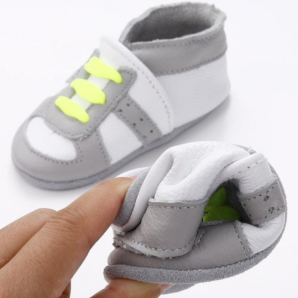 Skid-Proof Baby'S Zachte Echt Lederen Schoenen