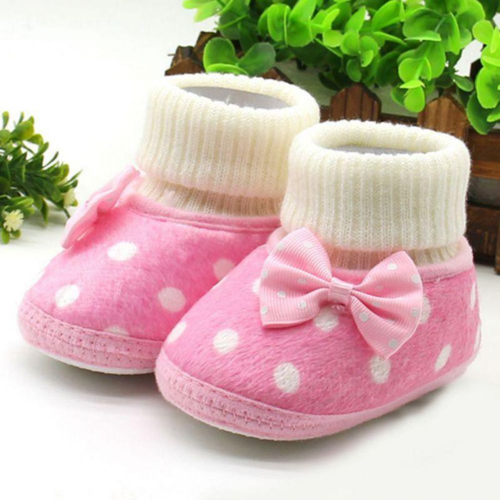 Zachte Antislipschoenen Baby'S Met Strik