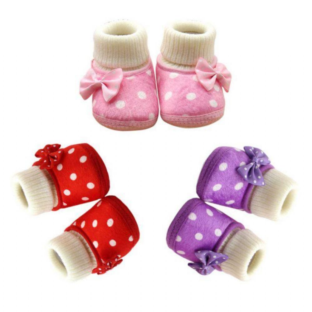 Zachte Antislipschoenen Baby'S Met Strik