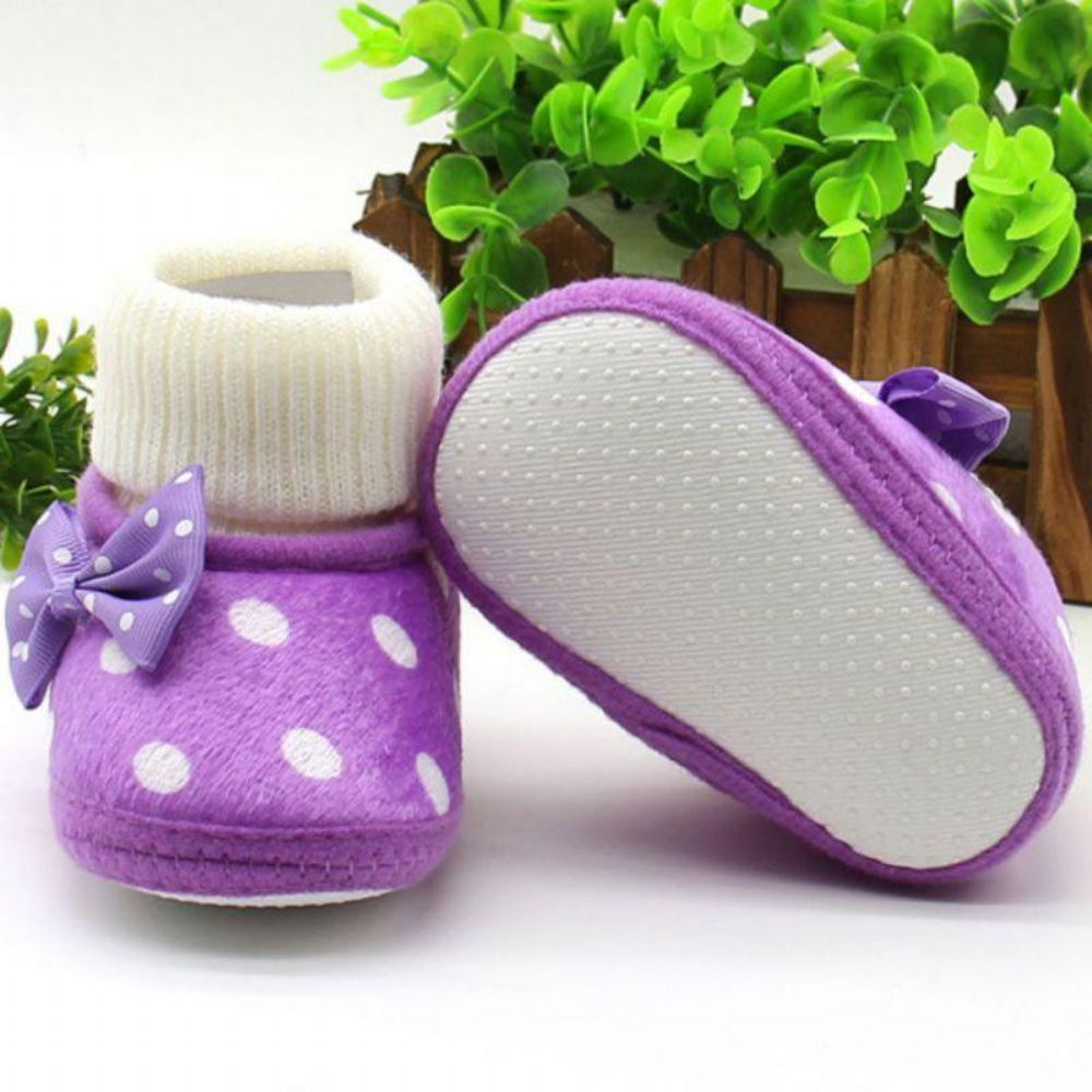 Zachte Antislipschoenen Baby'S Met Strik