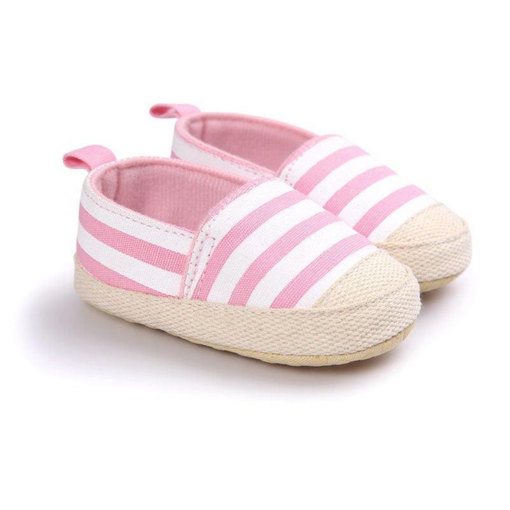 Zachte Gestreepte Katoenen Mocassins Baby'S