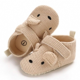 Zachte Katoenen Gebreide Eerste Loopschoenen Baby'S