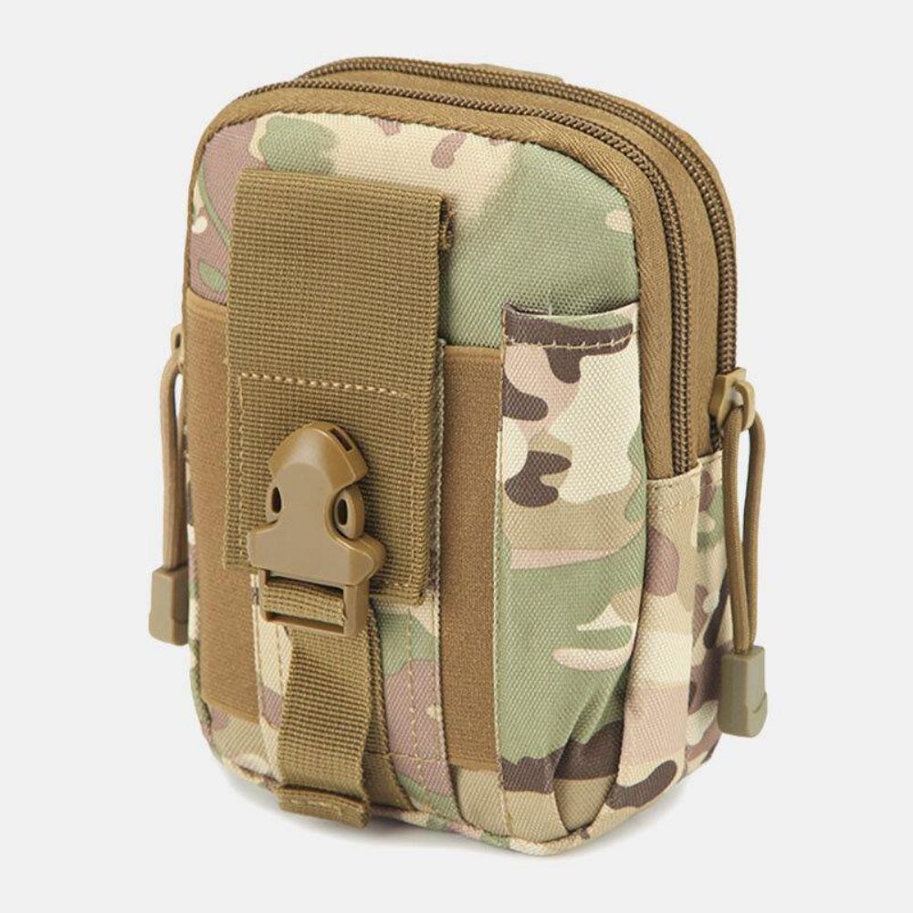 Mannen Camoufleert Grote Capaciteit Waterdichte 6 Inch Telefoontas Outdoor Sport Heuptas Tactische Tas